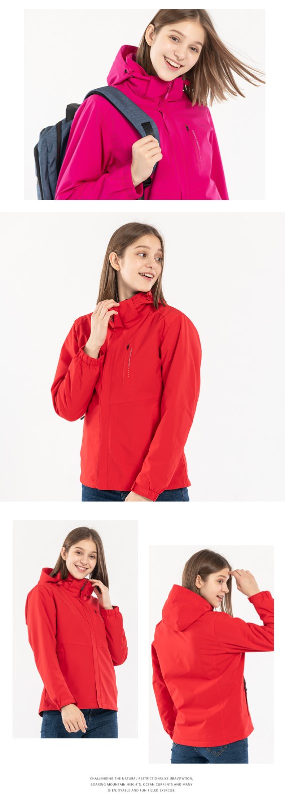 秋冬爆款情侶三合一沖鋒衣男防風(fēng)防水兩件套戶(hù)外服女團購定制印標(圖20)