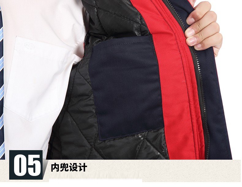 冬季建筑工地工人工廠(chǎng)倉儲反光條背心男女環(huán)衛工程保暖棉馬甲(圖30)