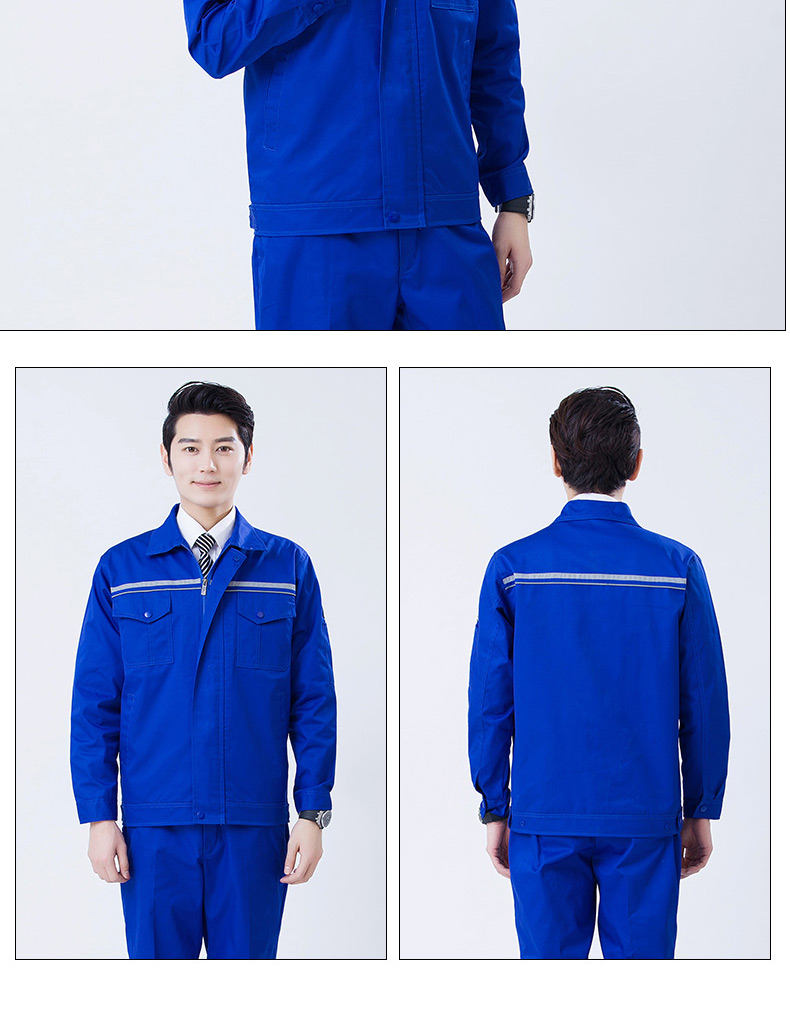 長(cháng)袖工作服套裝防靜電男耐磨勞保服機修工人工廠(chǎng)車(chē)間上衣工裝定制(圖11)