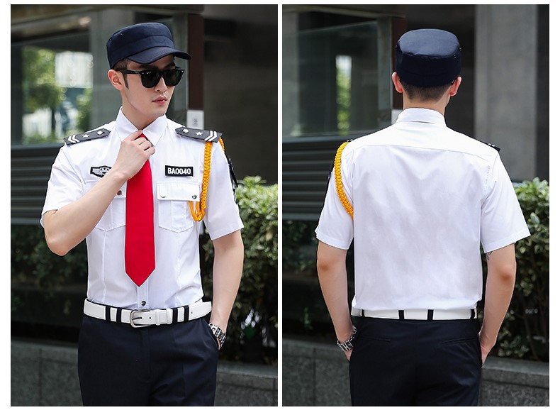保安服短袖夏裝工作服春秋形象崗黑藍白售樓部房產(chǎn)酒店保安服套裝(圖14)