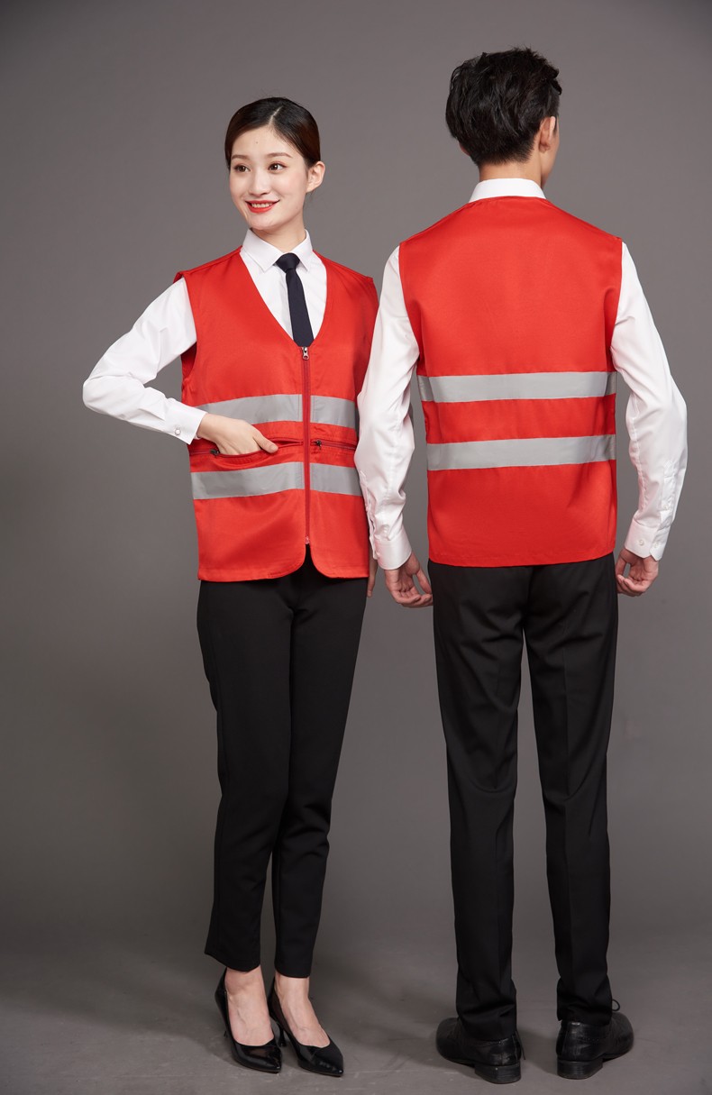 工作服馬甲定制印LOGO建筑工程施工反光條安全背心外賣(mài)送餐員制服(圖20)