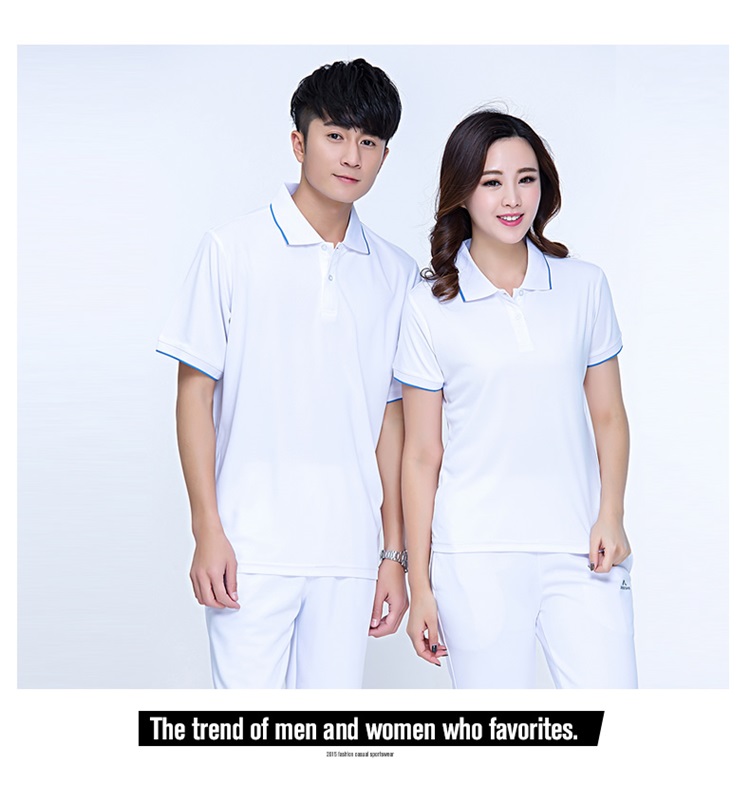 夏季情侶運動(dòng)短袖t恤男女速干透氣POLO衫團體定制logo工作服上衣(圖22)