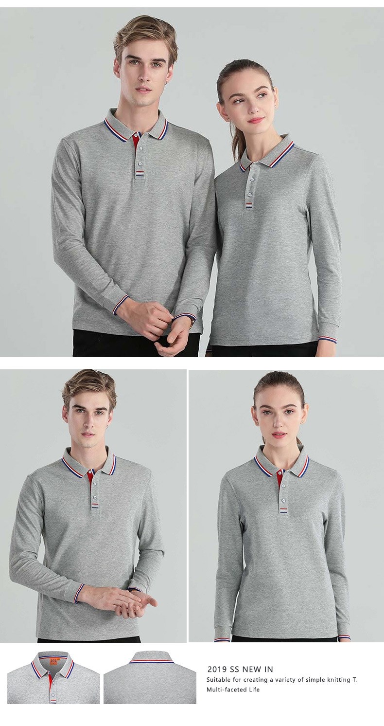 工裝廠(chǎng)服polo衫長(cháng)袖工衣定制刺繡印logo吸汗透氣員工工作服廣告(圖6)