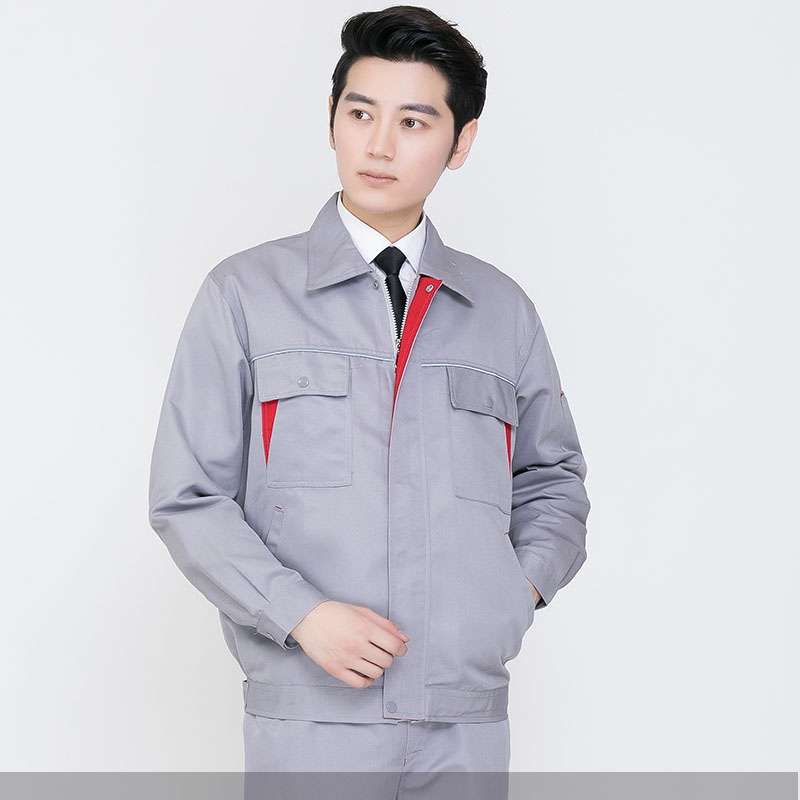 長(cháng)袖工作服套裝男機械汽修工服勞保服廠(chǎng)服工服工衣套裝(圖3)