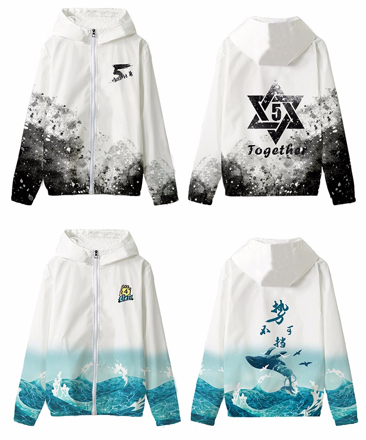 全身印班服長(cháng)袖連帽外套拉鏈風(fēng)衣定做diy學(xué)生運動(dòng)會(huì )隊服衛衣定制(圖10)