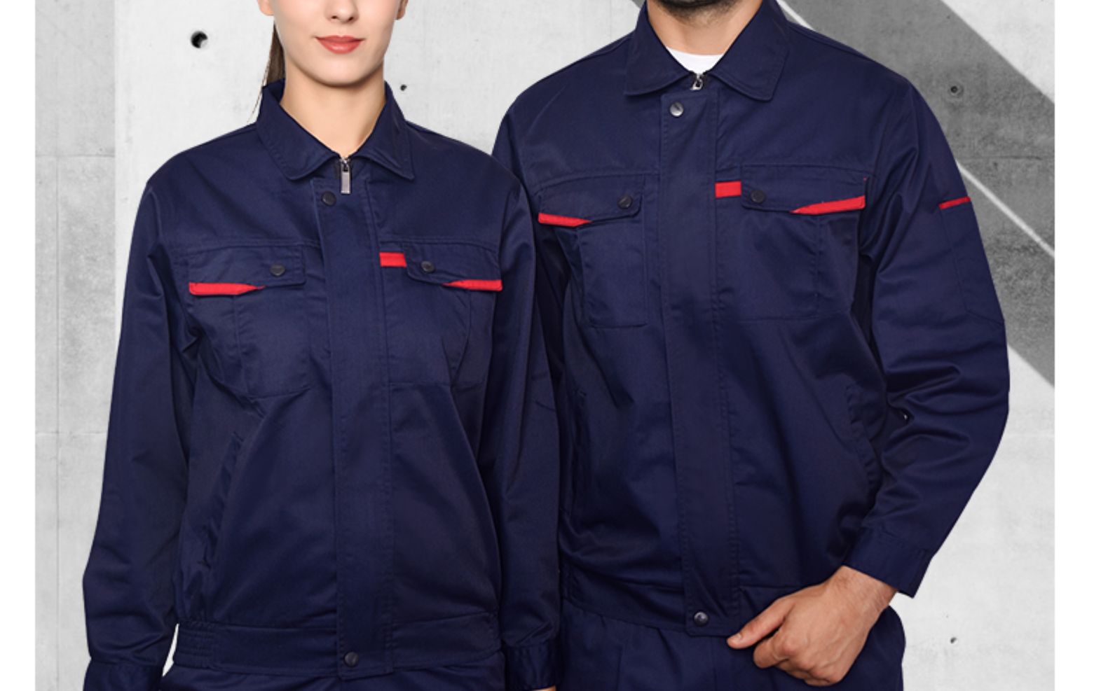 長(cháng)袖工作服套裝男士工地工廠(chǎng)車(chē)間加厚耐磨勞保服汽修定制工裝(圖17)