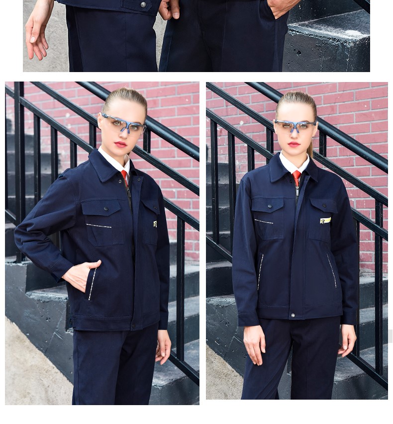 純棉工作服套裝男全棉春秋加厚耐磨焊工防燙勞保服汽修服上衣定制(圖11)