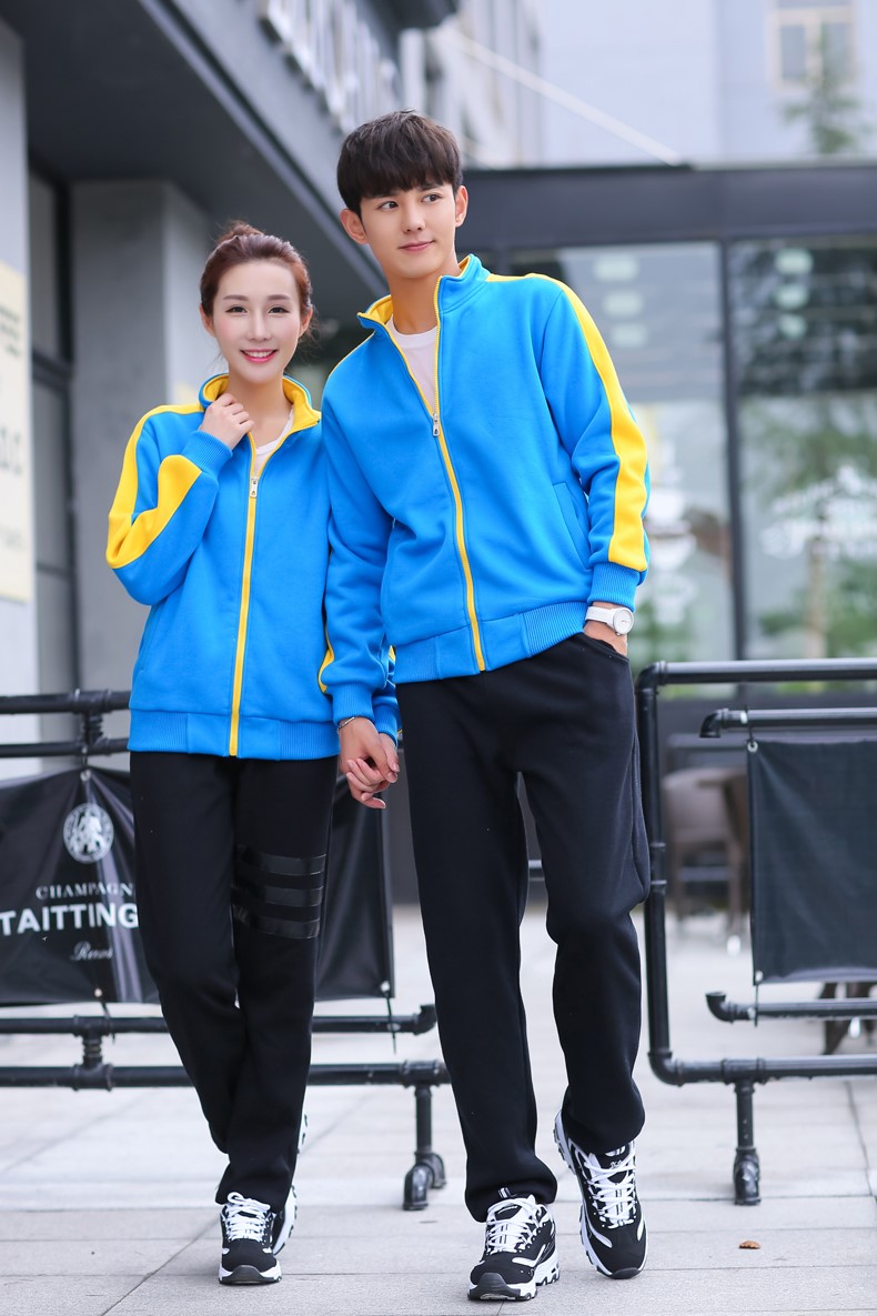 秋冬裝快餐火鍋店服務(wù)員工作服長(cháng)袖衛衣定制超市工裝加厚外套印字(圖31)