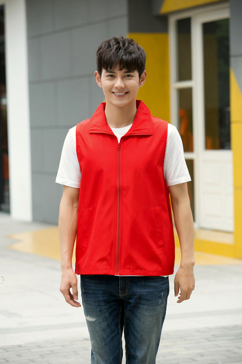超市商場(chǎng)男女銷(xiāo)售員印字工作服馬甲志愿者婚慶公司馬甲定制logo(圖111)