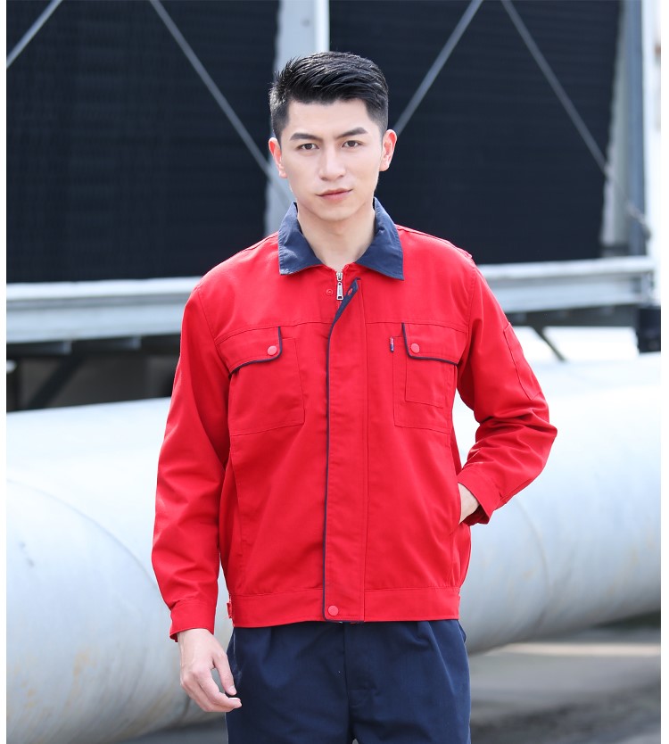 鋼廠(chǎng)秋天帆布勞保用品工作服套裝男勞保服上衣汽修電焊工廠(chǎng)服耐磨(圖10)