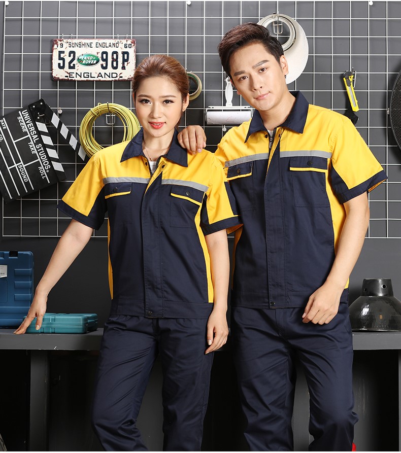 長(cháng)袖工作服套裝男耐磨春秋冬廠(chǎng)服上衣定制汽修機電工裝勞動(dòng)勞保服(圖35)