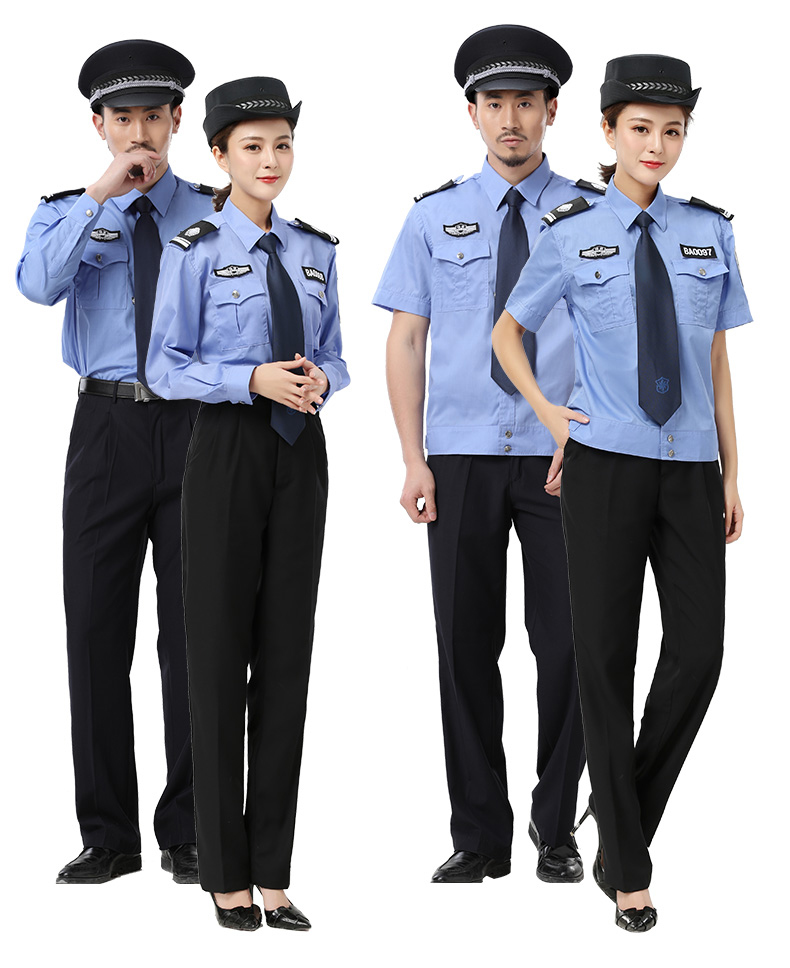 夏季保安服短袖套裝男女保安制服襯衫小區物業(yè)酒店工作服長(cháng)袖襯衣(圖3)