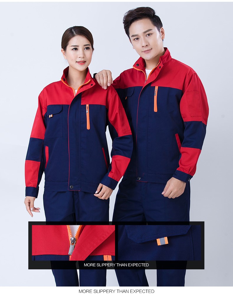 工作服套裝長(cháng)袖春秋季工裝制服汽修勞保服廠(chǎng)服定制(圖13)