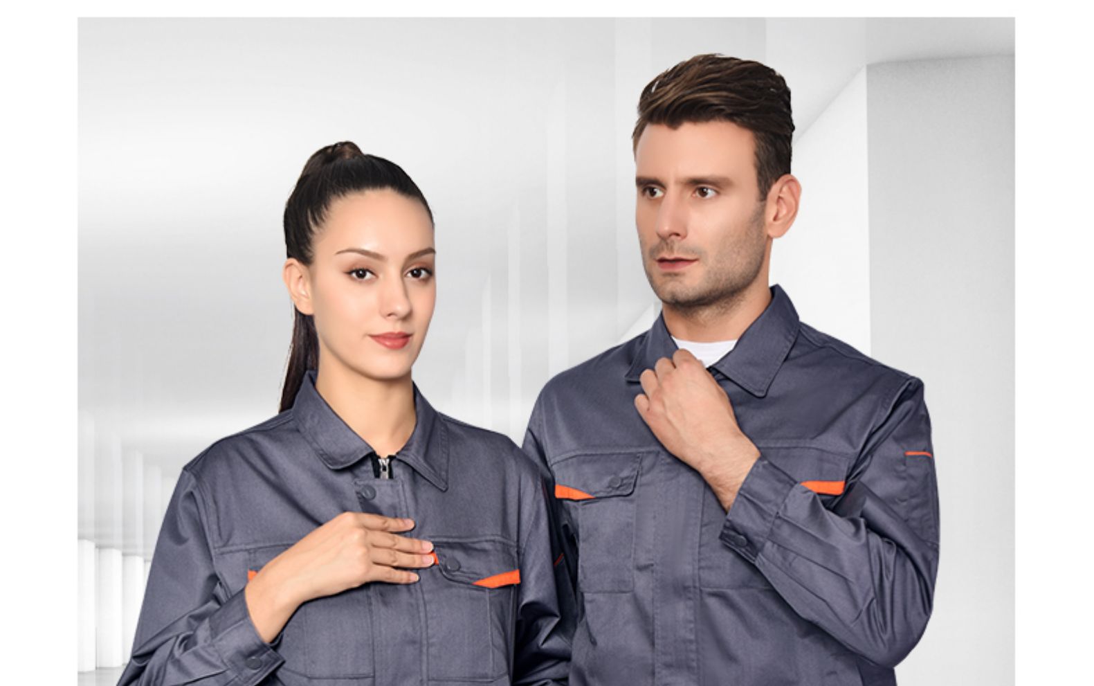 長(cháng)袖工作服套裝男士工地工廠(chǎng)車(chē)間加厚耐磨勞保服汽修定制工裝(圖14)