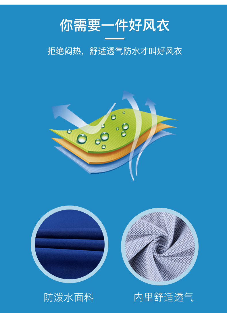廣告風(fēng)衣定制印字防水擋風(fēng)工作服外套廣告衫長(cháng)袖秋冬團體服定做可印logo(圖4)