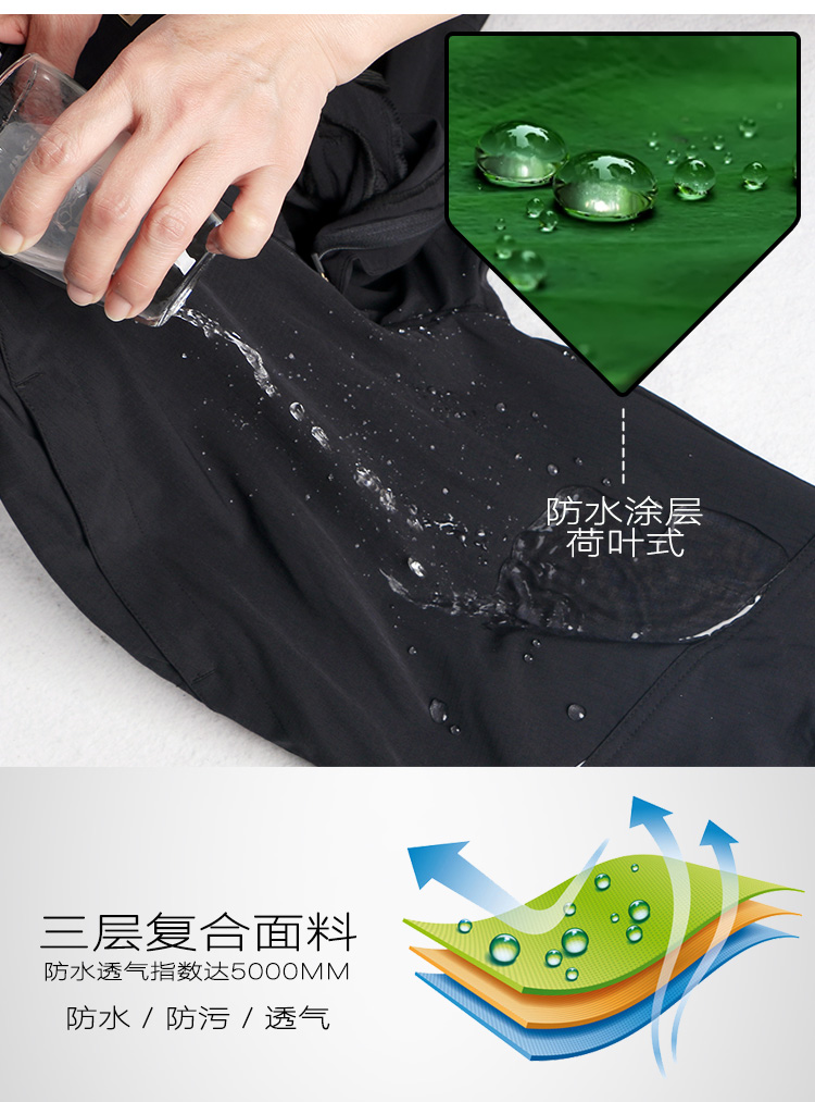 戶(hù)外秋冬季沖鋒褲男加絨加厚抓絨防風(fēng)防水軟殼登山褲大碼抓絨保暖(圖8)