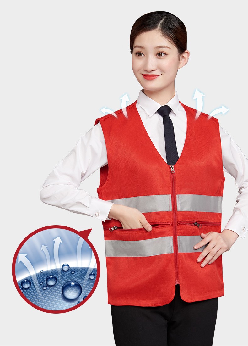 工作服馬甲定制印LOGO建筑工程施工反光條安全背心外賣(mài)送餐員制服(圖6)