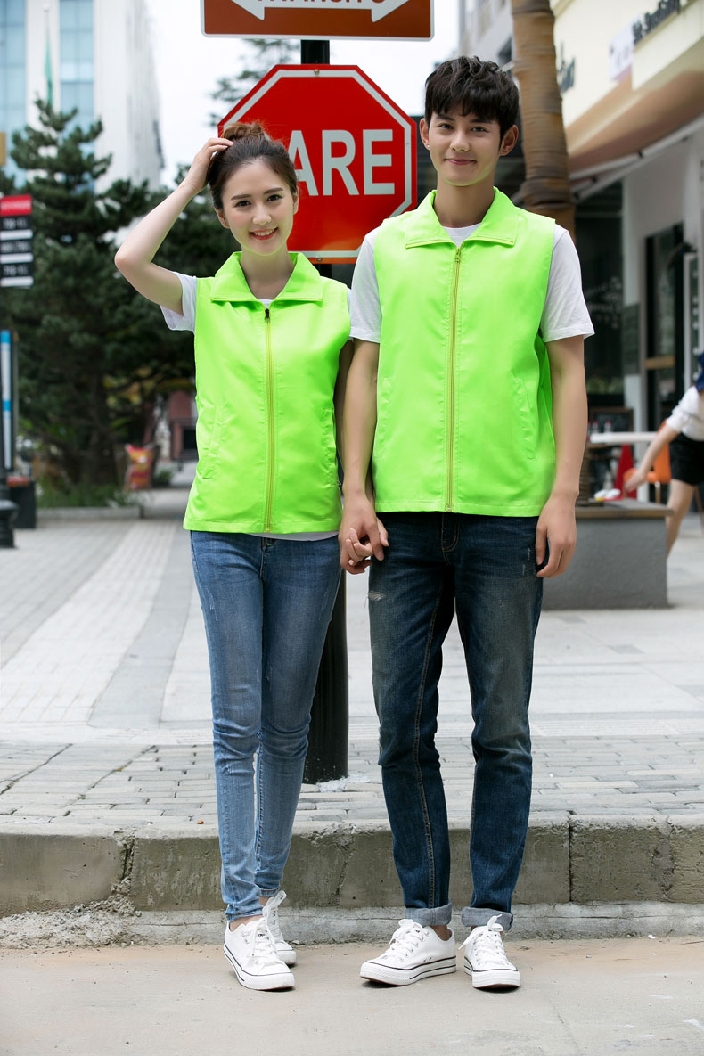 超市商場(chǎng)男女銷(xiāo)售員印字工作服馬甲志愿者婚慶公司馬甲定制logo(圖115)