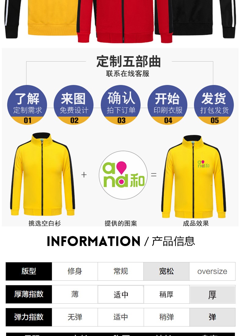 衛衣定制印字logo工作服加絨外套定做工裝聚會(huì )團體服班服diy刺繡(圖3)