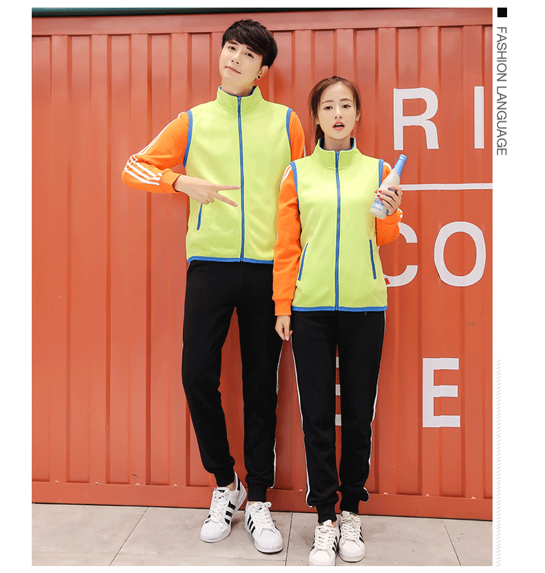 加絨馬甲運動(dòng)衫_定制工作服馬甲聚會(huì )衛衣外套開(kāi)衫男女裝印花(圖8)