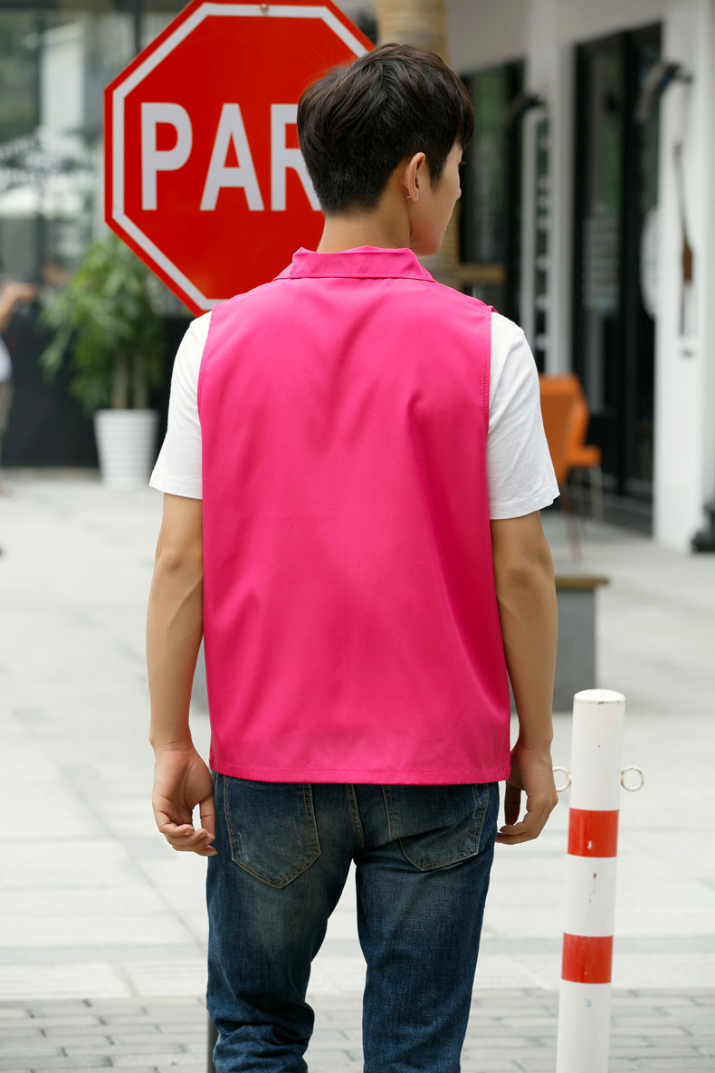 超市商場(chǎng)男女銷(xiāo)售員印字工作服馬甲志愿者婚慶公司馬甲定制logo(圖90)
