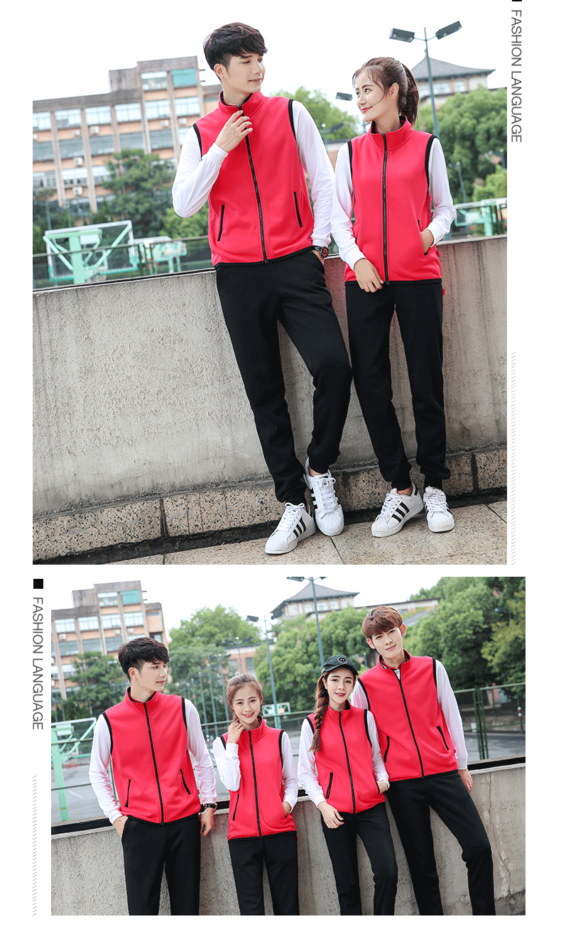 加絨馬甲運動(dòng)衫_定制工作服馬甲聚會(huì )衛衣外套開(kāi)衫男女裝印花(圖13)