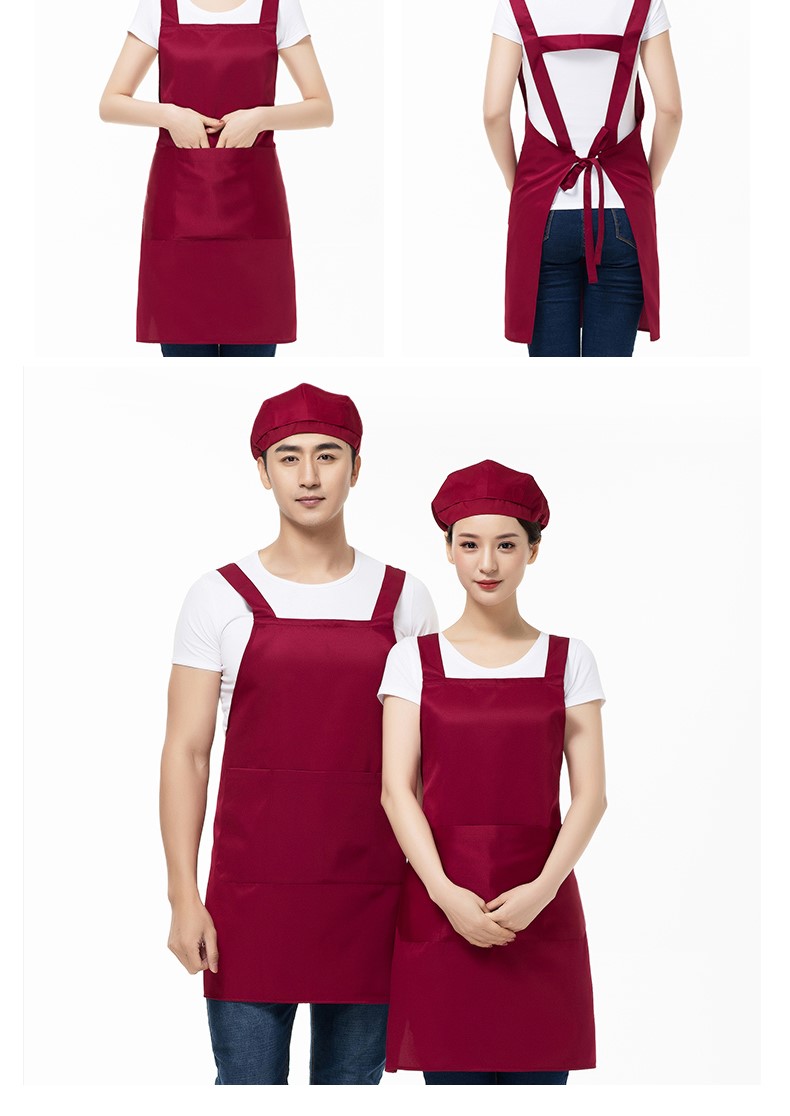 圍裙女時(shí)尚工作服帆布漂亮韓版家用廚房美甲店咖啡廳帶兜上班定制(圖15)