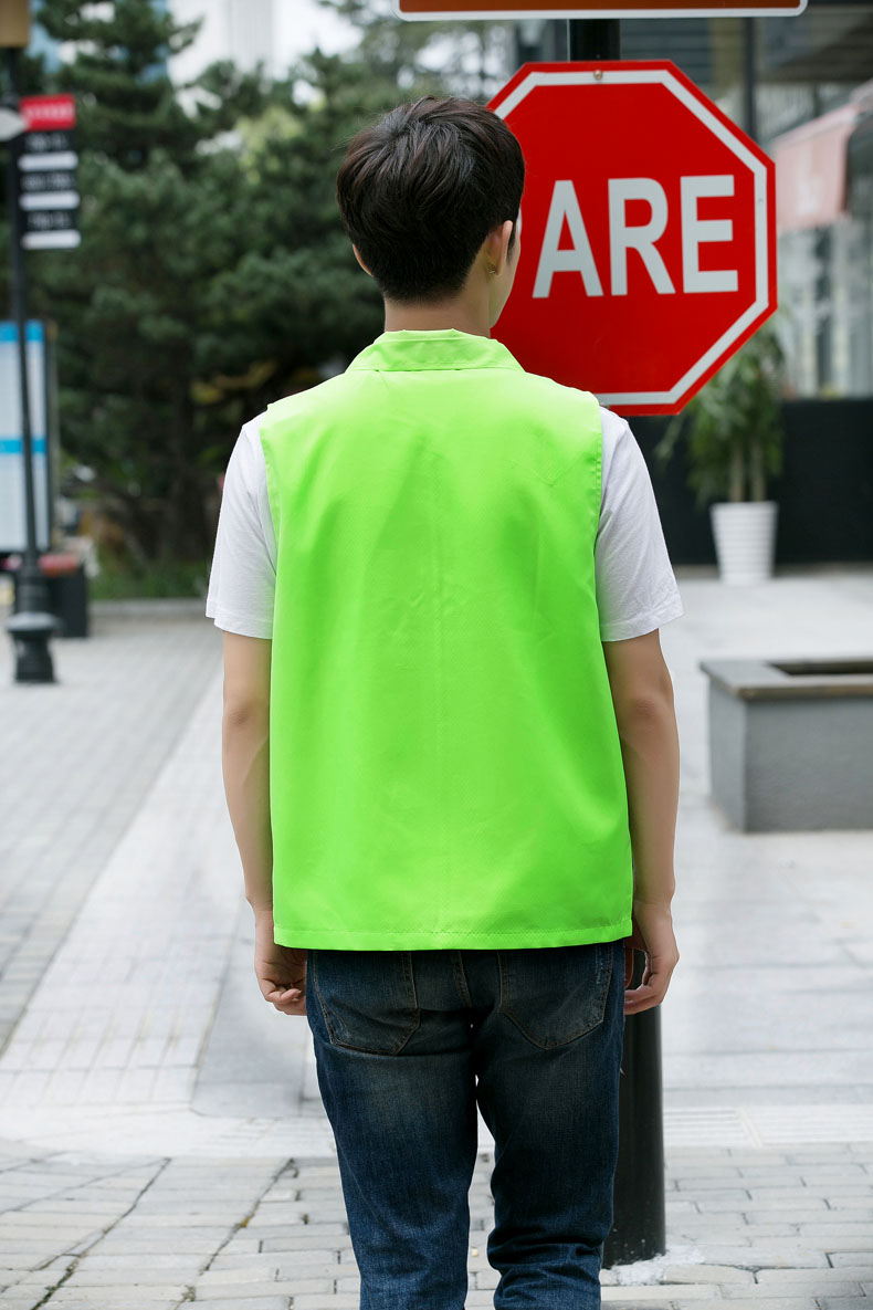 印logo定制志愿者馬甲義工工作服公益活動(dòng)服裝v領(lǐng)背心純棉紅馬甲(圖119)