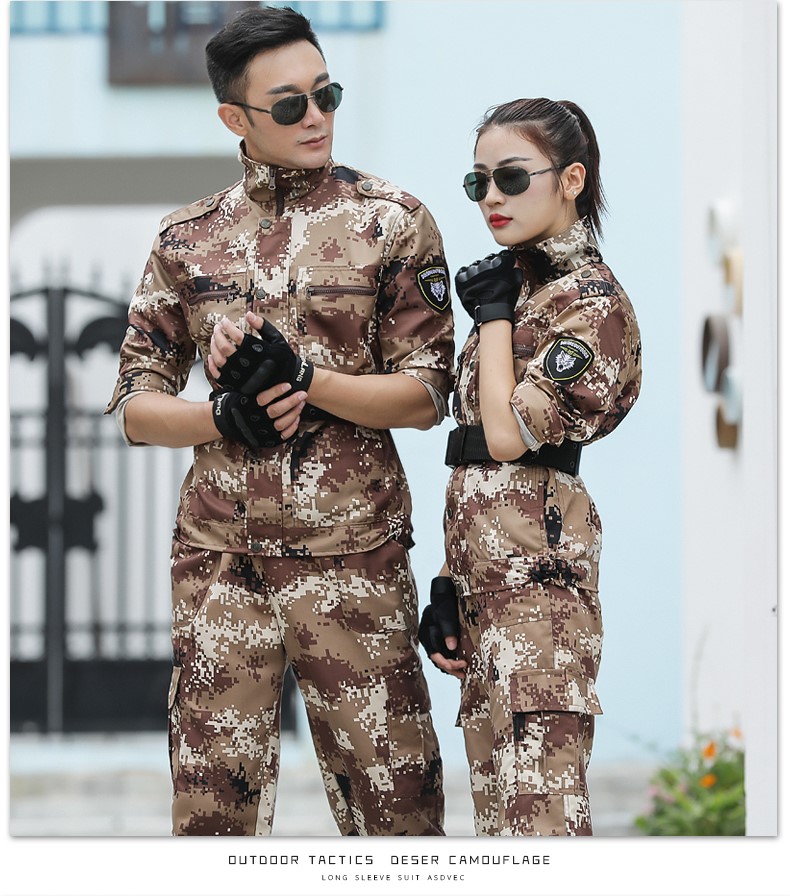 學(xué)生秋冬季軍訓服荒漠迷彩服套裝男女特種兵耐磨工作服正品軍裝作訓服(圖17)