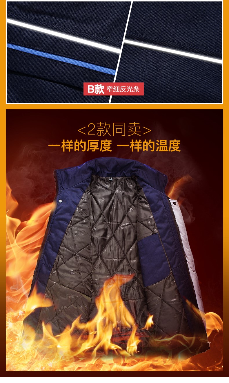 冬季工作服棉衣男女外套加厚防寒勞保服棉襖修理工廠(chǎng)車(chē)間棉服冬裝(圖7)
