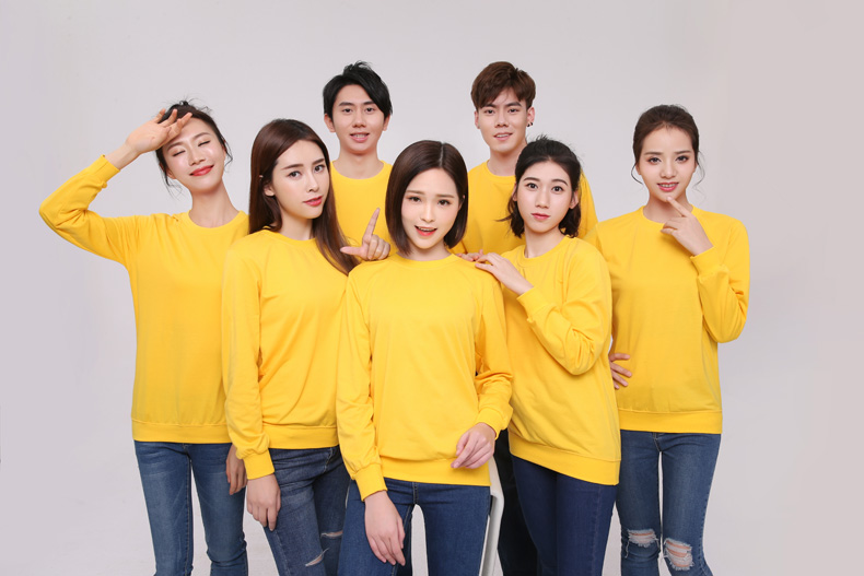 純棉圓領(lǐng)衛衣工作服定制logo加厚企業(yè)文化衫定做無(wú)帽廣告團體服裝(圖15)