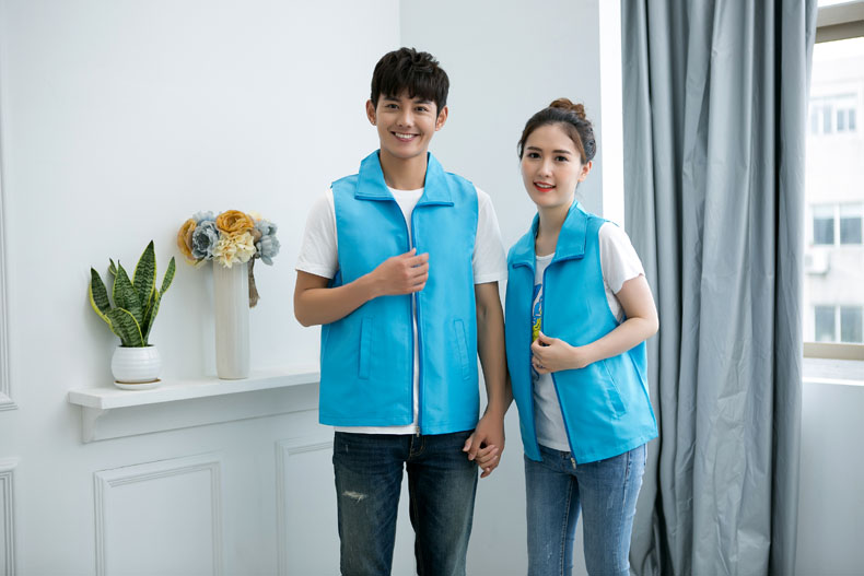 印logo定制志愿者馬甲義工工作服公益活動(dòng)服裝v領(lǐng)背心純棉紅馬甲(圖10)