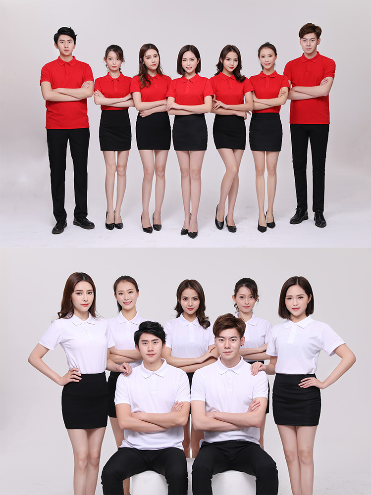 定制班服純棉T恤團體工作衣服POLO衫廣告衫定做短袖刺繡印字LOGO(圖5)