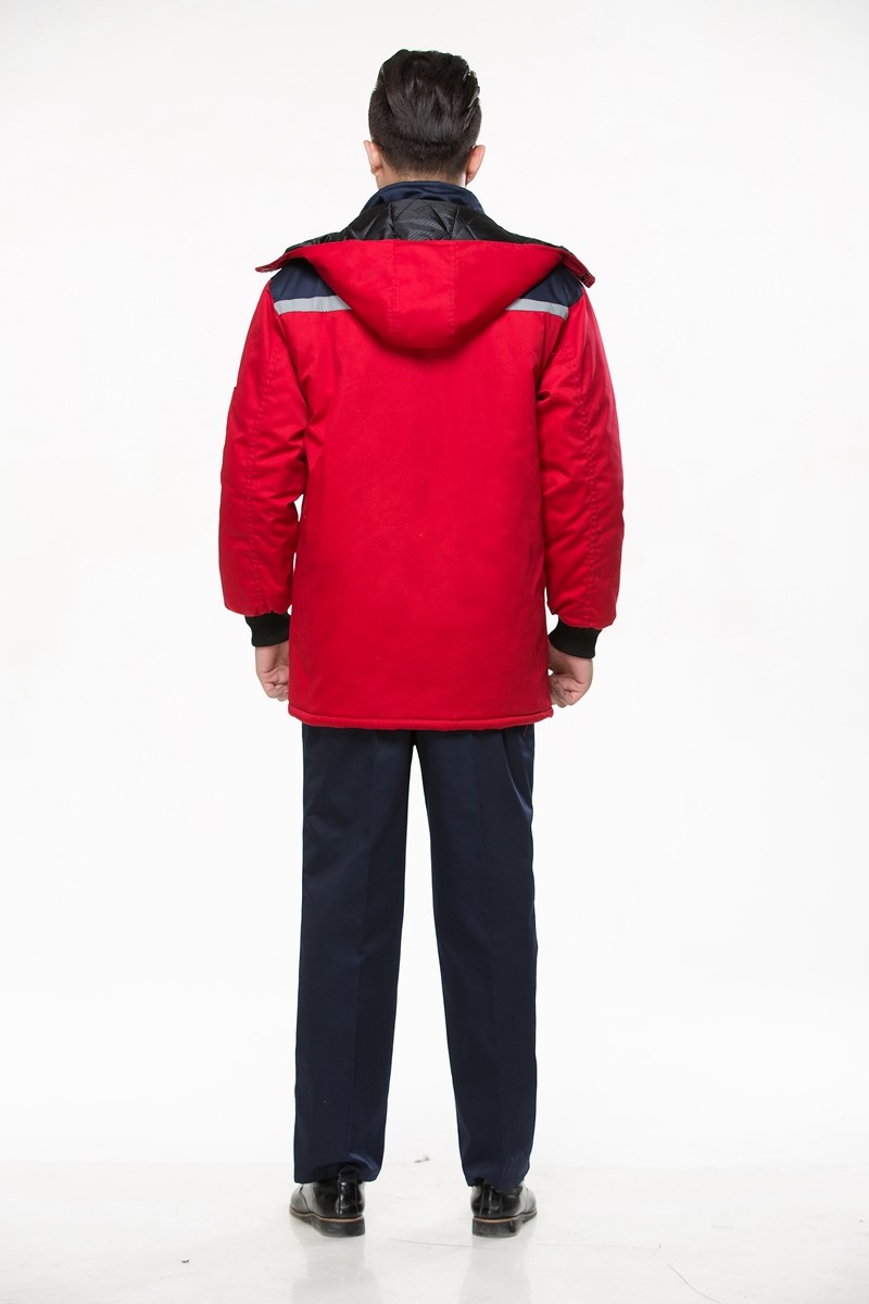 工作服棉衣防寒勞保加厚工程服冬裝汽修維修師男廠(chǎng)服反光條棉襖(圖6)