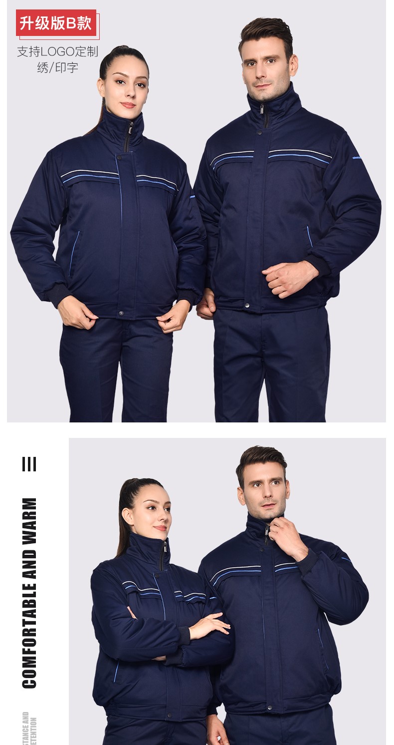 冬季工作服棉衣男女外套加厚防寒勞保服棉襖修理工廠(chǎng)車(chē)間棉服冬裝(圖13)