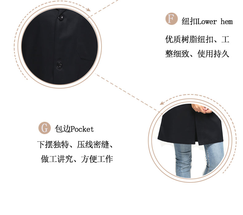 防酸堿靜電工作服大褂長(cháng)款實(shí)驗室化學(xué)防化防護服白男女靜電服(圖8)