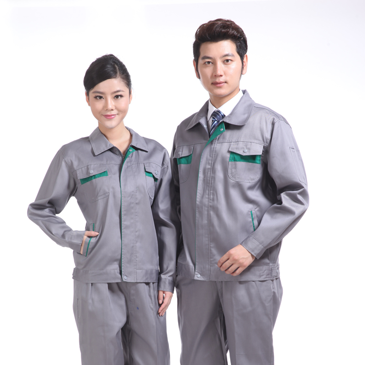 淺灰拼色工作服廠(chǎng)服 春季施工工程服長(cháng)袖套裝 工廠(chǎng)工人用勞保服(圖6)