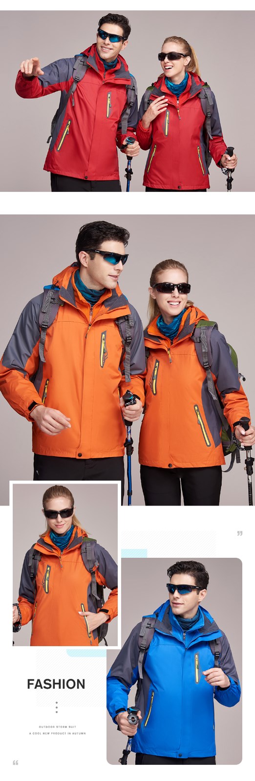 沖鋒衣定制印字logo外套工裝衛衣班服加絨登山防水冬季工作服定做(圖12)
