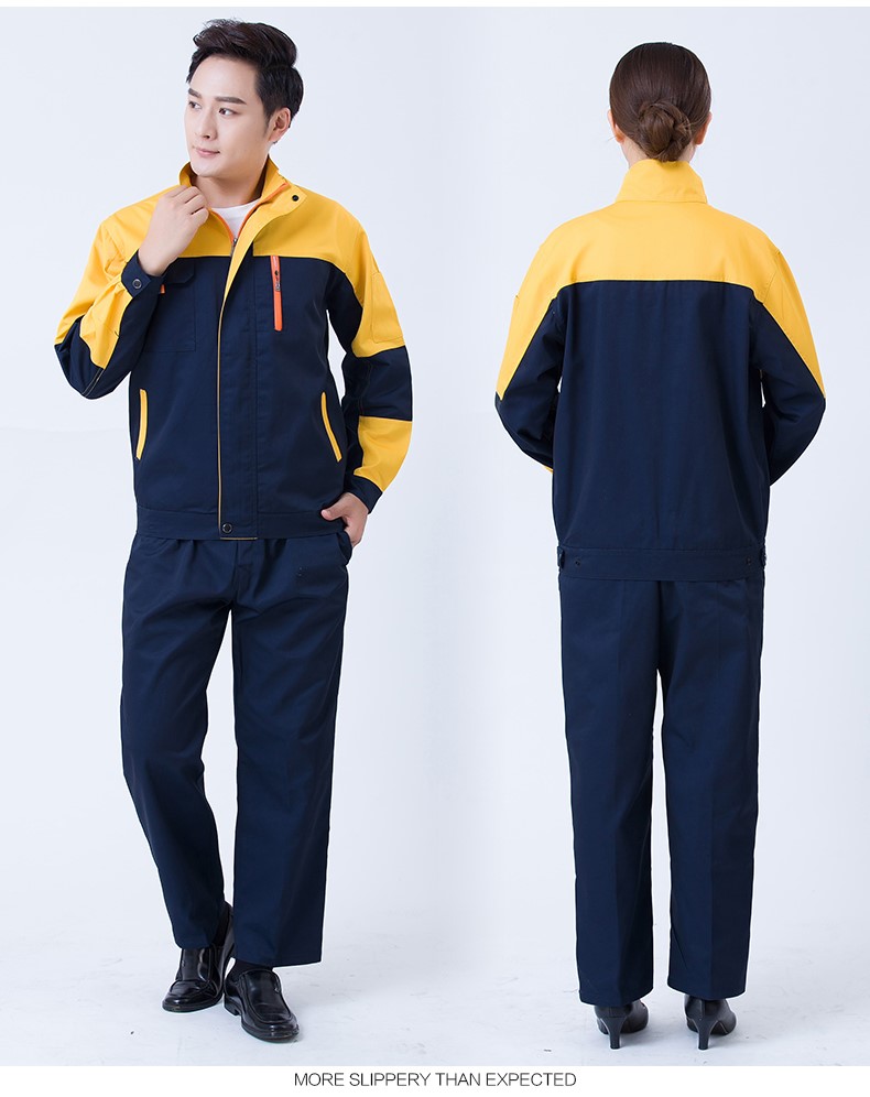工作服套裝長(cháng)袖春秋季工裝制服汽修勞保服廠(chǎng)服定制(圖9)