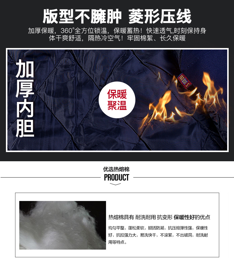 工作服棉衣男冬季加厚保暖棉襖棉服可拆卸汽修服勞保服工程服棉衣(圖6)