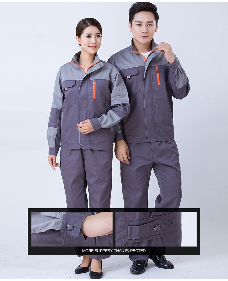 工作服套裝長(cháng)袖春秋季工裝制服汽修勞保服廠(chǎng)服定制(圖15)