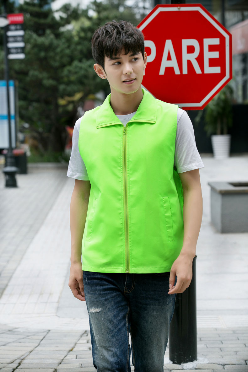 印logo定制志愿者馬甲義工工作服公益活動(dòng)服裝v領(lǐng)背心純棉紅馬甲(圖118)
