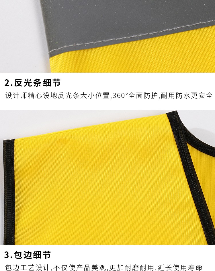 環(huán)衛交通駕駛員安全防護夜間外套反光衣馬甲定制熒光背心服可印字(圖12)