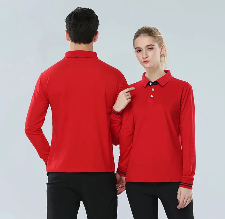 工作服t恤定制長(cháng)袖翻領(lǐng)團體秋裝廣告文化Polo衫diy純棉圓領(lǐng)印logo(圖18)