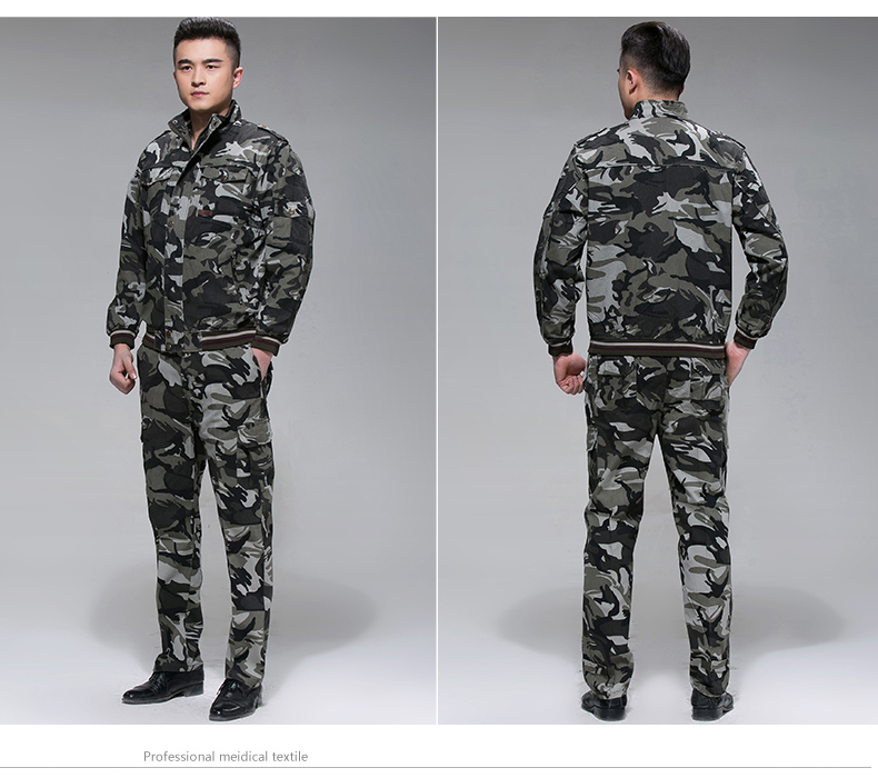 美軍旅風(fēng)迷彩工作服套裝 男戶(hù)外保安服勞保服套裝 夾克款工裝(圖15)