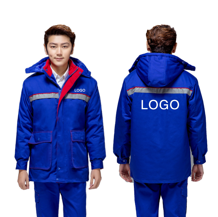 工作服冬裝 棉服加厚防靜電棉衣長(cháng)袖中石化中石油套裝(圖6)