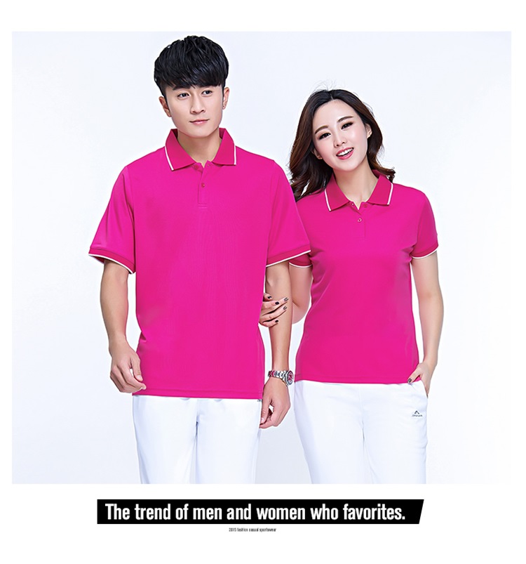夏季情侶運動(dòng)短袖t恤男女速干透氣POLO衫團體定制logo工作服上衣(圖17)