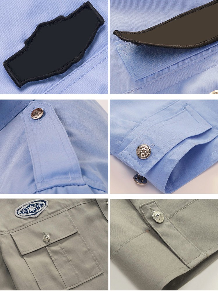 2011式保安制服夏裝短袖襯衣物業(yè)工作服套裝男春秋長(cháng)袖夏季保安服(圖7)
