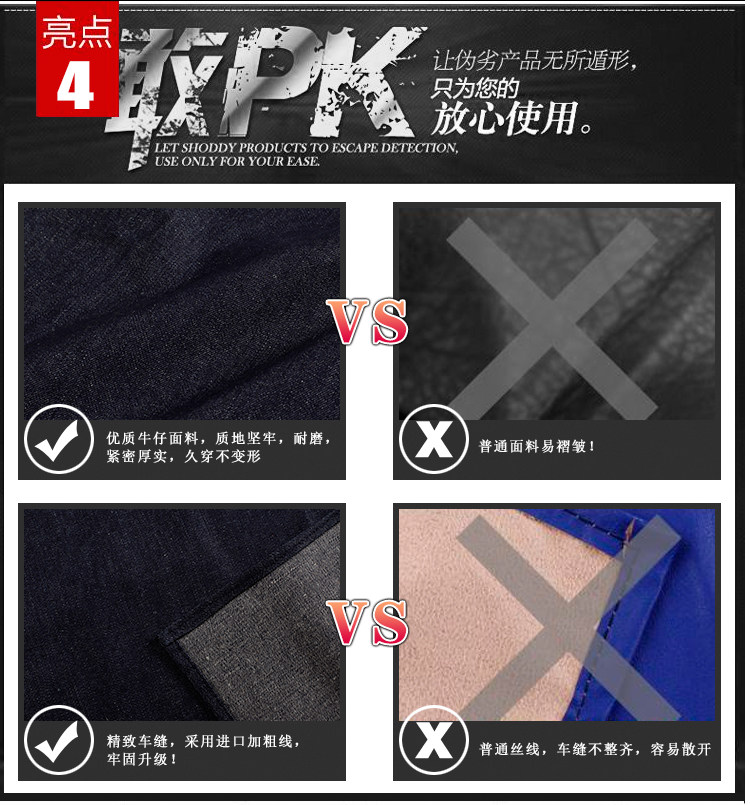 帆布牛仔布料圍裙韓版時(shí)尚廚房l加厚ogo定制勞保工業(yè)工作圍裙男女(圖9)