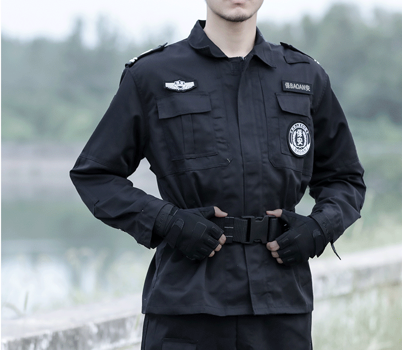 特種兵訓作服套裝黑色男作戰訓練服春秋款耐磨保安工作服女戰術(shù)服(圖3)